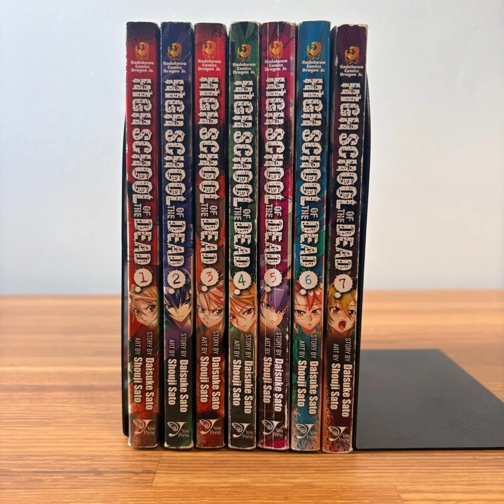 High School of the Dead Complete English Manga Volumes 1-7 Sato First Printings